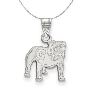Sterling Silver U. of Georgia Small Necklace - 18 Inch